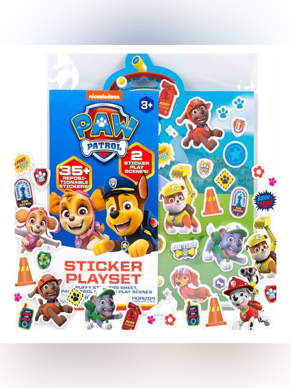 Paw Patrol Sticker Playset - Blue, Yellow, Red